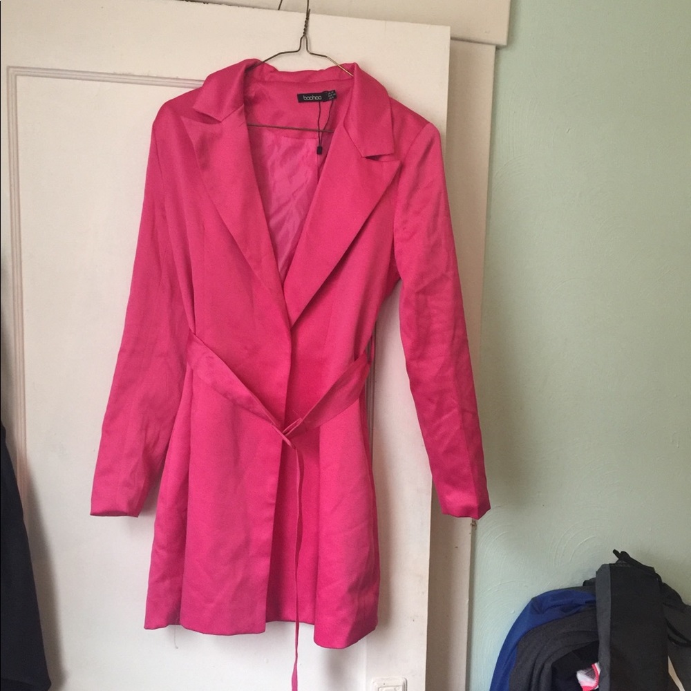 Pink blazer dress